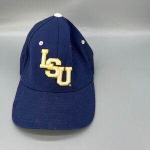 Vtg LSU‎ Tigers Hat M/L ZEPHYR Mens Cap Fitted Baseball NCAA College ZFit ZHATS